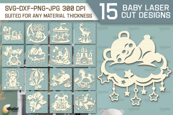 Download Wall Baby Room Decor Laser Cut Bundle - Baby Collection