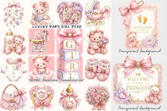 Download Grandmillennial Luxury Baby Girl Teddy - Baby Collection
