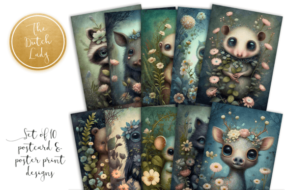 Download Cute Forest Animals Postcard Print Set 2 - Cute Collection