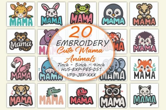Download Cute Mama Animals Embroidery Bundle - Cute Collection