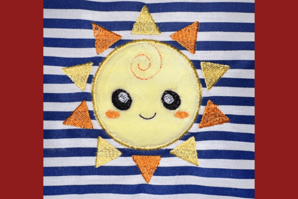 Download Cute Sun Machine Embroidery Applique - Cute Collection