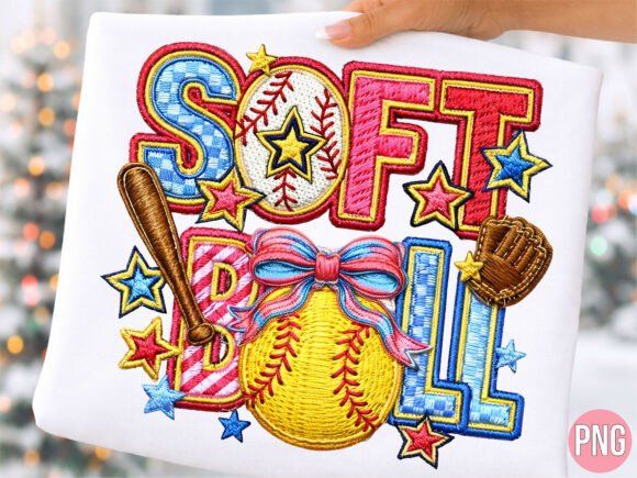Download Softball Mom Sports Embroidery T-SHIRT - Premium Resources