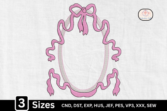 Download Pink Cute Ribbon Monogram Bow Frame - Cute Collection