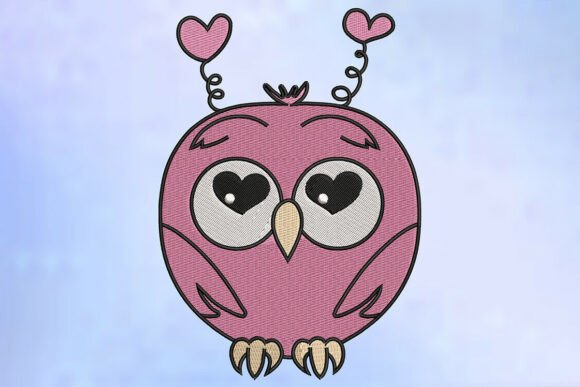 Download Love-Struck Baby Owl Embroidery Design - Baby Collection