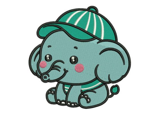 Download Cute Baby Elephant Embroidery Design - Cute Collection