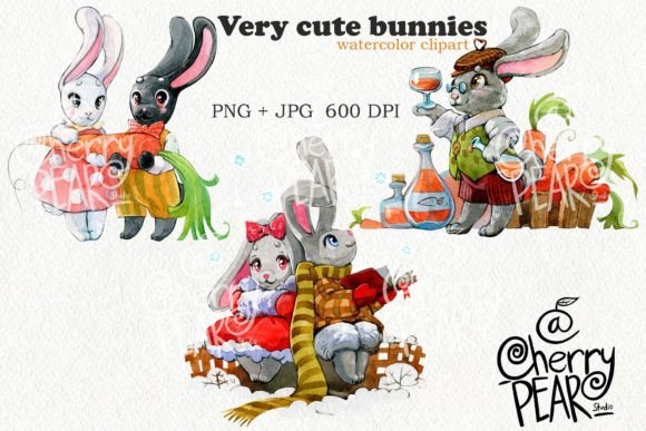 Download Seasonal Cliparts of Cute Bunnies, PNG - Cute Collection
