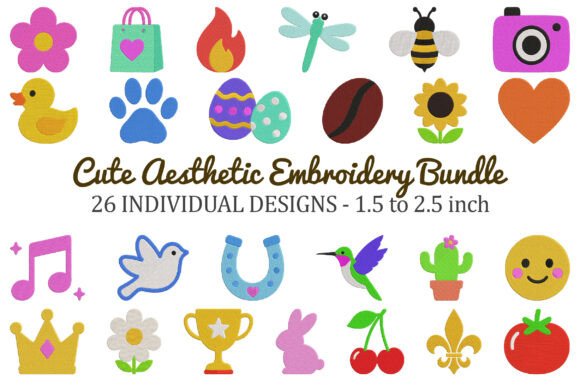 Download Cute Aesthetic Embroidery Bundle - Cute Collection